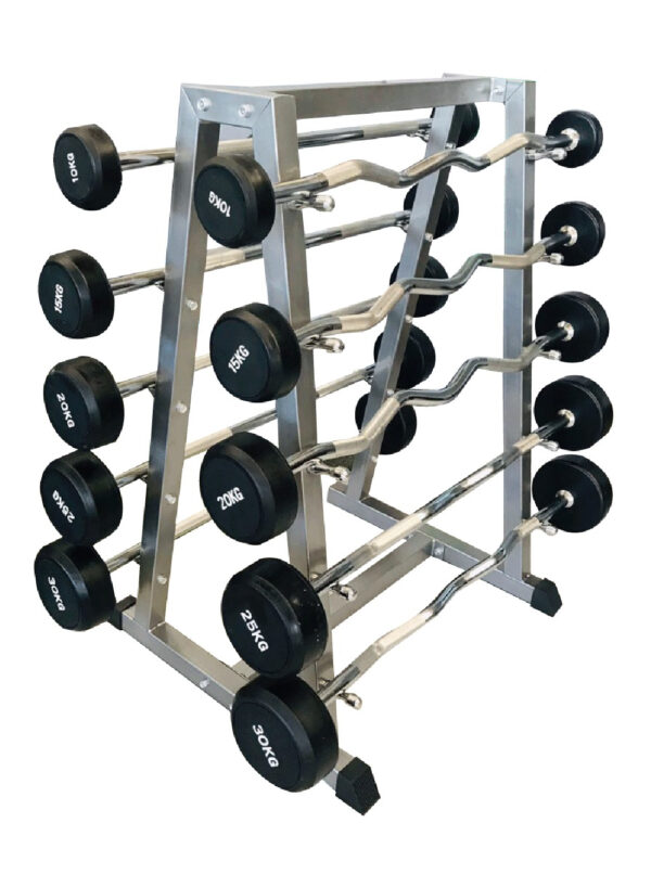 SET DE RACK CON 10 BARRAS PESO INTEGRADO